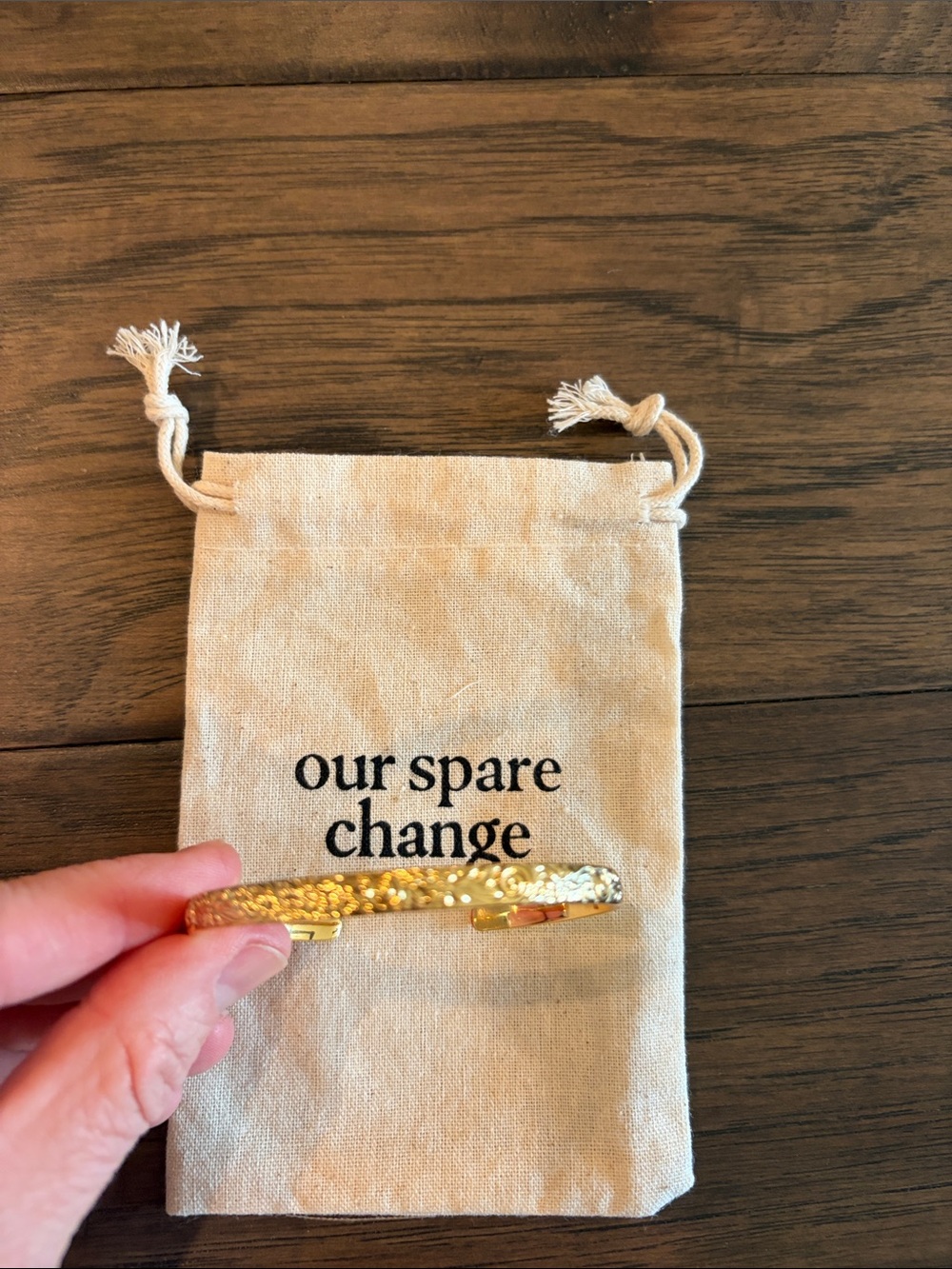 New With Tags Our Spare Change Floral Gold Cuff
